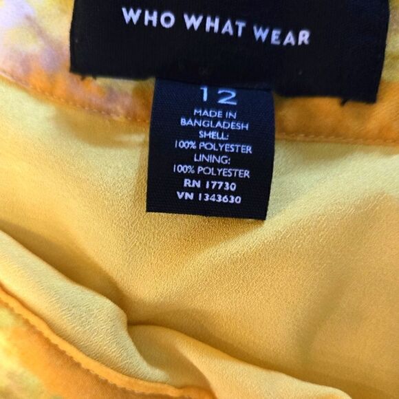 EC WHO WHAT WEAR CHIFFON TIEDYED SKIRT WITH LINING SZ.12 - Picture 6 of 6